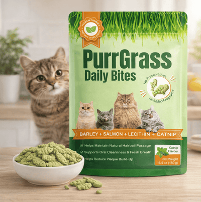 PurrGrass Mușcături Zilnice Calmant Dentare